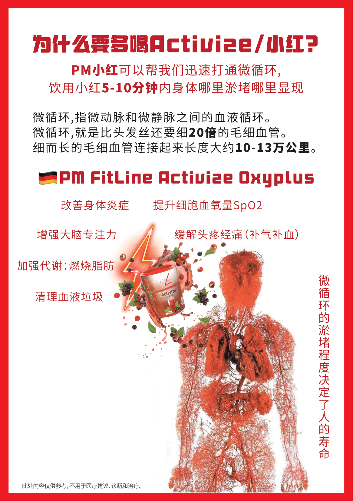 FitLine Activize Benefits flyer